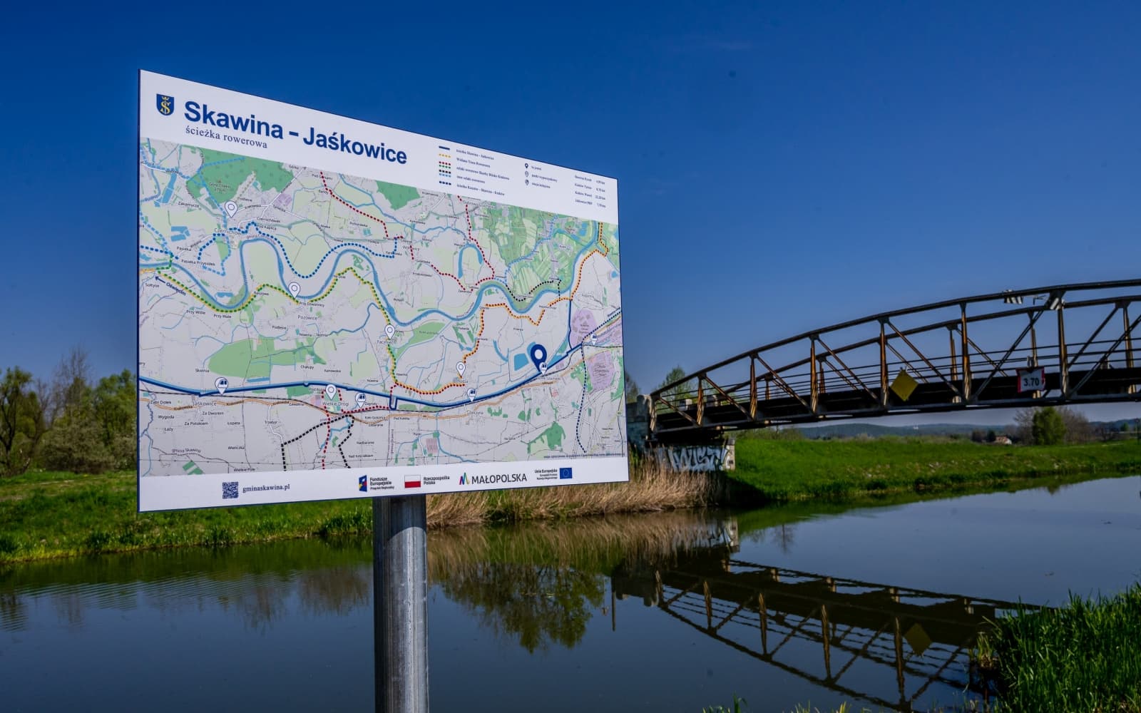 Skawina: malownicza ścieżka rowerowa wzdłuż Kanału Łączańskiego już otwarta