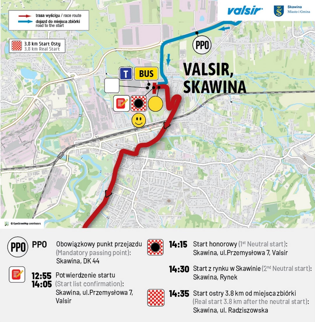 Finałowy etap Tour de Pologne w piątek wystartuje ze Skawiny. Będą utrudnienia