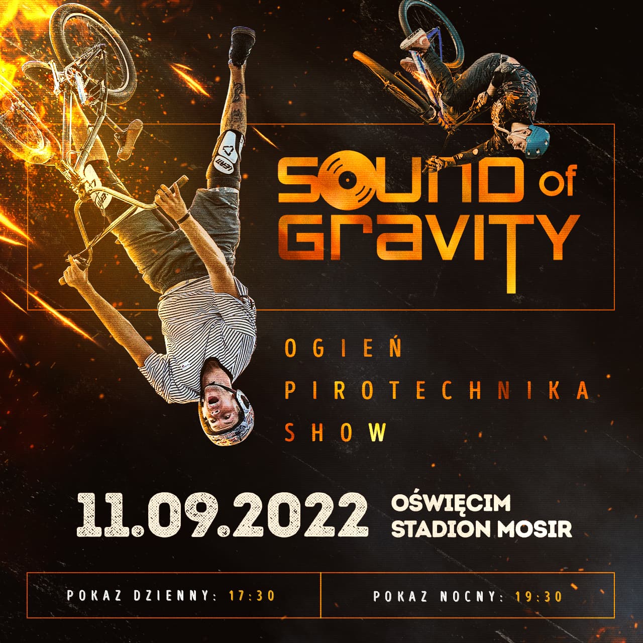 Ekstremalne widowisko 11 września w Oświęcimiu- Sound of Gravity. Zapowiedź, program.