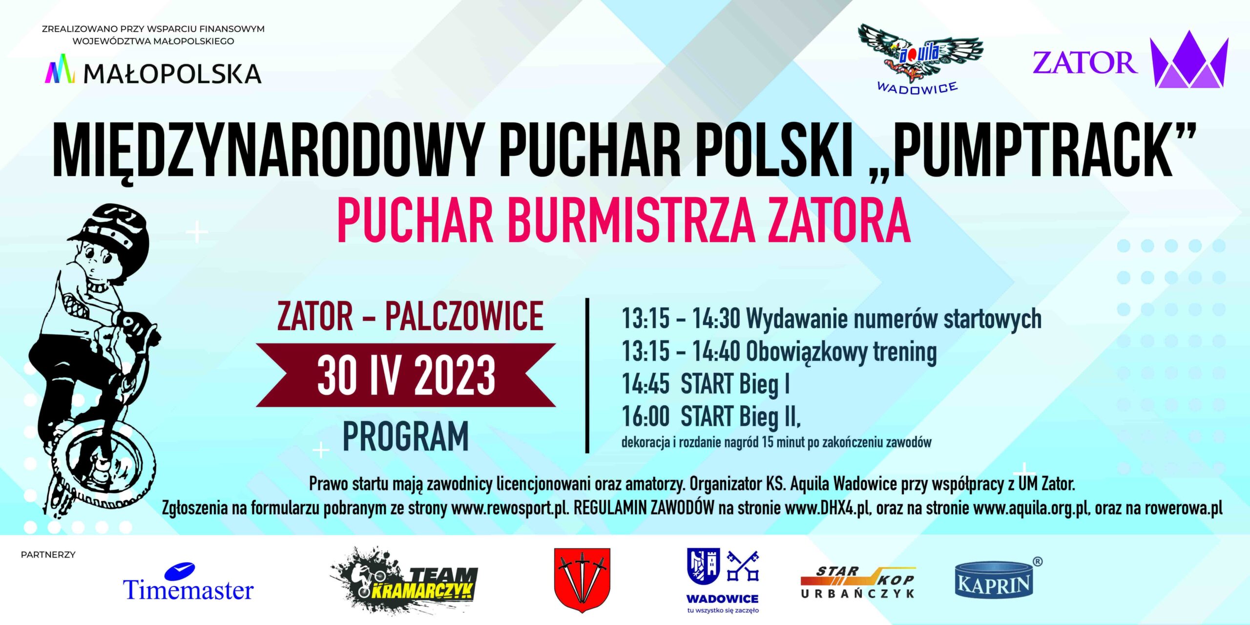 Puchar Polski Pumptrack: Zaproszenie na emocjonujące zawody rowerowe w Palczowicach k. Zatora