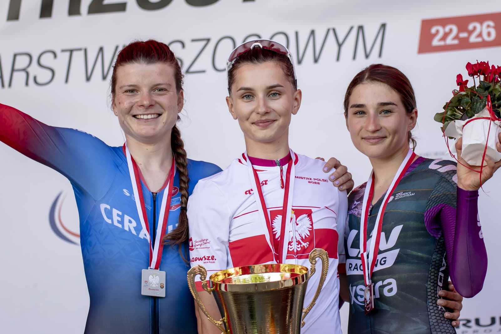 Spotkanie i trening z mistrzyniami Polski w kolarstwie szosowym