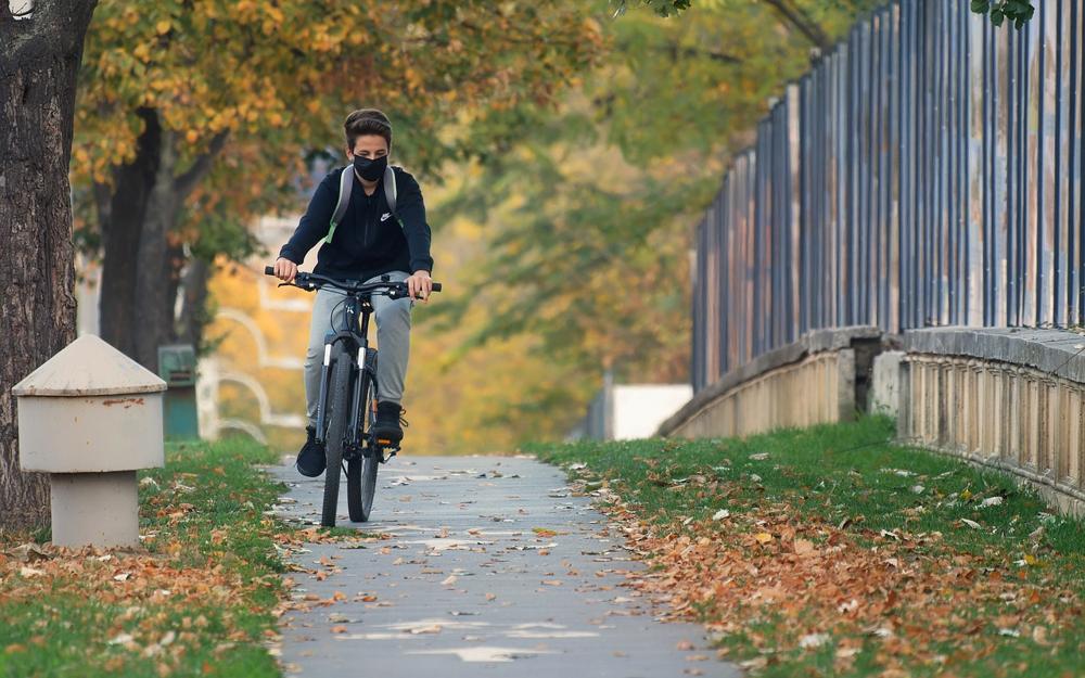 Man biking