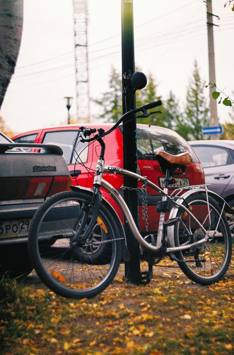 locked bicycle