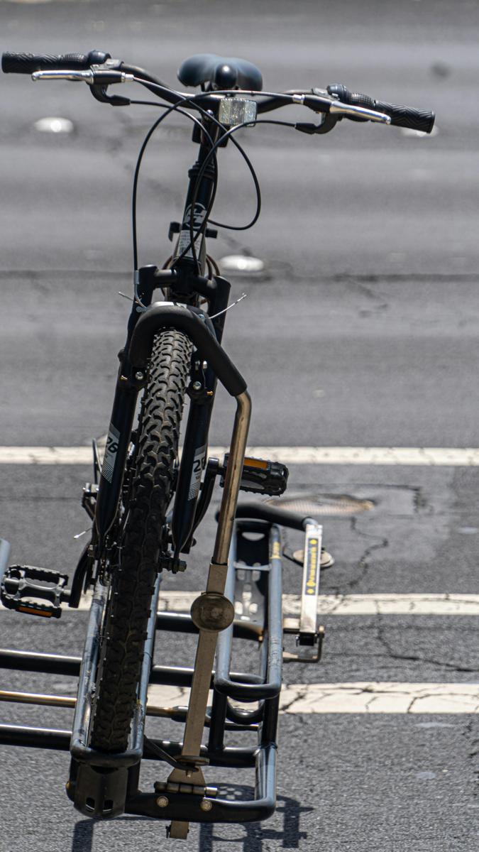 locked bicycle